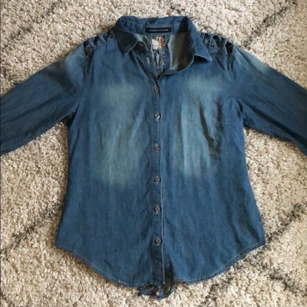 Denim top
